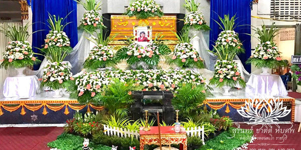 ดอกไม้หน้าศพแนวธรรมชาติ แบบที่ 17