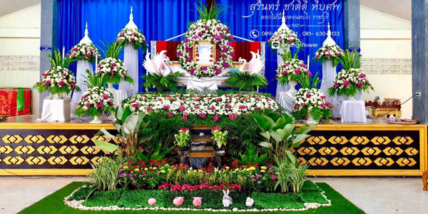 ดอกไม้หน้าศพแนวธรรมชาติ แบบที่ 13