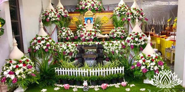 ดอกไม้หน้าศพแนวธรรมชาติ แบบที่ 5