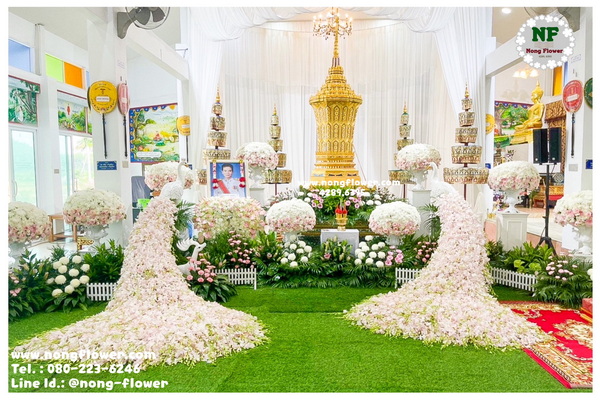 ดอกไม้หน้าหีบแบบสวน ดอกไม้หน้าศพสวยหรู ดอกไม้ประดับงานศพ ดอกไม้งานศพสวยๆ ดอกไม้หน้าศพออกแบบพิเศษ ดอกไม้หน้าหีบราคาไม่แพง ดอกไม้เมรุ แบบที่ 2