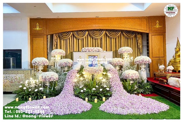 ดอกไม้หน้าหีบแบบสวน ดอกไม้หน้าศพสวยหรู ดอกไม้สดหน้าศพแบบนกยูง จัดงานศพนกยูง ดอกไม้สดนกยูงสวยๆ ดอกไม้งานศพนกยูง จัดงานศพดอกไม้สด ประดับนกยูง แบบที่ 17